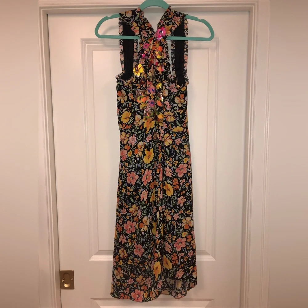 Kobi Halperin silk Steph halter dress sequin bodice size 6 - Picture 2 of 6